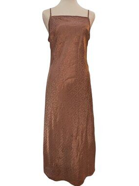 Shiny maxi dress with subtle leopard print